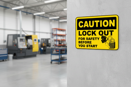 Caution Lock Out For Safety Sign