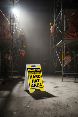 Ear Protection Hard Hats Required Sign