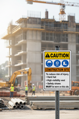 To Reduce Risk of Injury PPE Sign