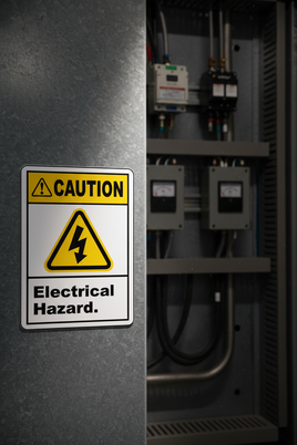 Caution Electrical Hazard Label
