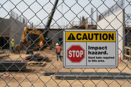 Hard Hats Required In This Area Sign