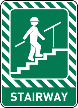 ⚠️ Caution Signs :Stairway Sign