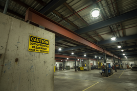 Caution Low Overhead Clearance Hard Hat Required Sign