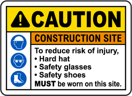 To Reduce Risk of Injury PPE Sign