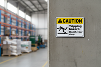 ⚠️ Caution Signs :Watch Your Step Tripping Hazard Sign