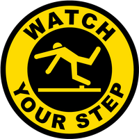 ⚠️ Caution Signs :Watch Your Step Floor
