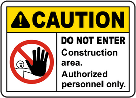 ⚠️ Caution Signs :Construction Area Do Not Enter Sign