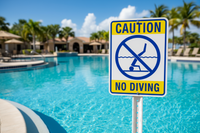 Caution No Diving Sign - 18" x 24"