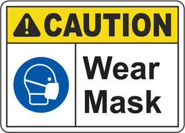 Caution Wear Mask Sign-with Symbol