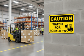 Caution Watch For Forklifts Sign