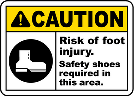 Caution: Risk of foot injury