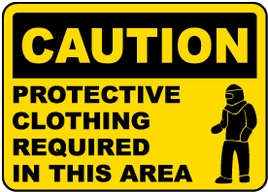 Caution:Foot Protection Required Sign
