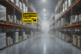 Caution Forklift Crossing Sign
