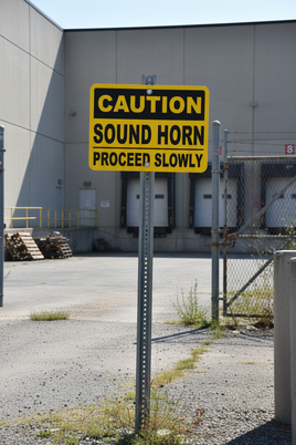 Caution Sound Horn Proceed Slowly Sign