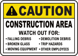 ⚠️ Caution Signs :Caution Construction Area Sign
1