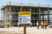 ⚠️ Caution Signs :Construction Area PPE Sign