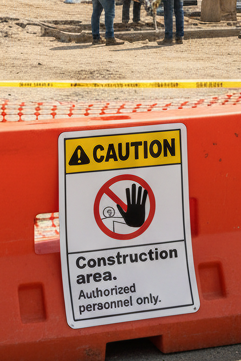 ⚠️ Caution Signs : Construction Area Authorized Only Sign