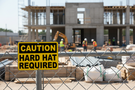 Caution Hard Hat Required Sign