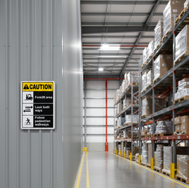 Forklift Area Look Both Ways Sign