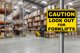 Caution Look Out For Forklifts Sign