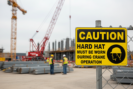 Caution Hard Hat Must Be Worn Sign