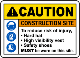 To Reduce Risk of Injury PPE Sign