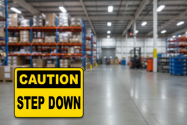 ⚠️ Caution Signs :Caution Step Down Sign