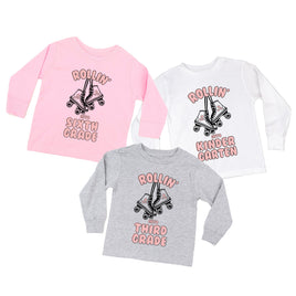 Rollerskates - Rollin' Into (Choose Your Grade) - Child Long Sleeve Tee