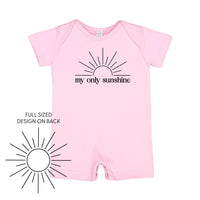My Only Sunshine w/ Full Sun on Back - Short Sleeve / Shorts - One Piece Baby Romper