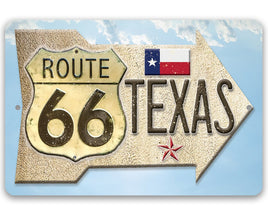 Route 66 Texas - Metal Sign