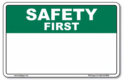 Safety First OSHA Header