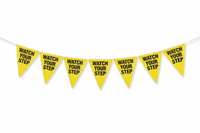 Safety Slogan Pennant Watch Your Step