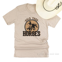Hold Your Horses - Distressed Design - Unisex Tee