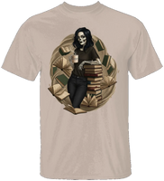 Skeleton Book Girl T-Shirt