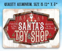 Santa's Toy Shop - Metal Sign