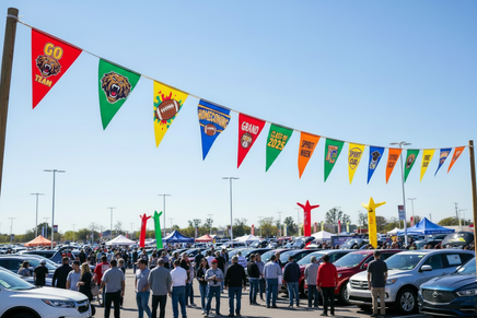 School Event Custom Pennant String Flags