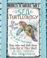 Sea Turtleology - Metal Sign