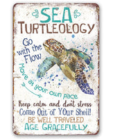 Sea Turtleology - Metal Sign
