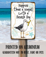 Seagull with French Fry - Metal Sign