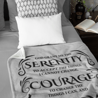 Serenity Prayer Throw 30x40 (Light Colors) | Inspiring Sobriety