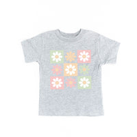 3x3 Checker Board Flowers - Child Tee
