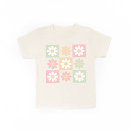3x3 Checker Board Flowers - Child Tee