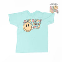 Be Kind Pocket on Front w/ And Have a Nice Day on Back - Child Tee