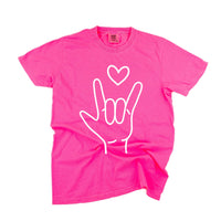 Sign Language - I Love You - Comfort Colors Tee