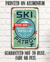 Ski Patrol First Aid Search and Rescue - Metal Sign