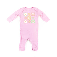 3x3 Checker Board Flowers - Baby Sleeper