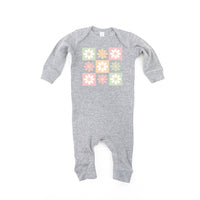 3x3 Checker Board Flowers - Baby Sleeper