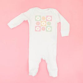 3x3 Checker Board Flowers - Baby Sleeper