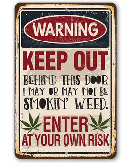 Smokin' Weed - Metal Sign