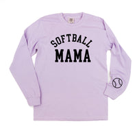 Softball Mama (wd) - LONG SLEEVE Comfort Colors Tee